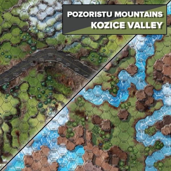 BattleTech Battle Mat: Pozoristu Mountains / Kozice Valley [ Pre-order ]