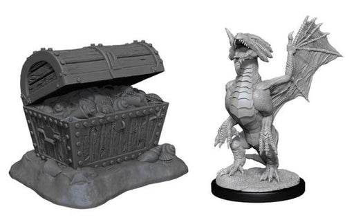 Bronze Dragon Wyrmling&Pile of SeaFound Treasure: D&D Nolzur's Marvelous Miniatures (W13)