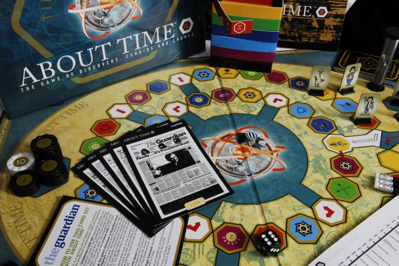 About Time board game components