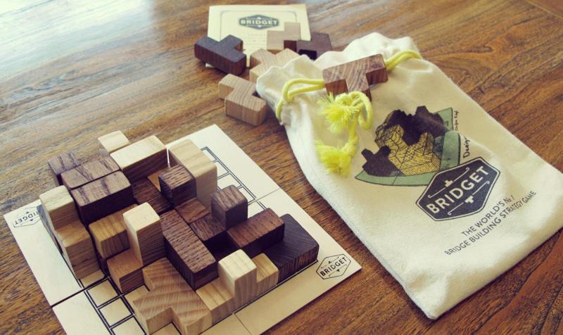 Bridget board game bag and pieces