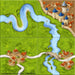Carcassonne board game single tile showing river