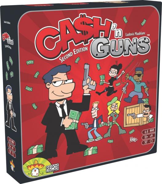 Cash 'N Guns board game front of box