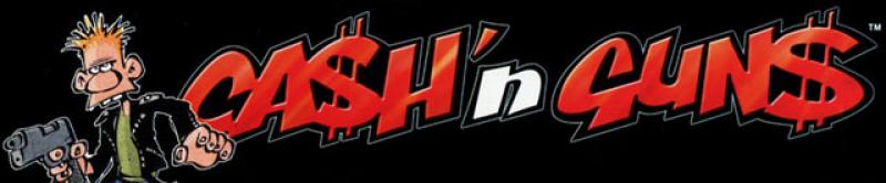 Cash 'N Guns board game logo artwork