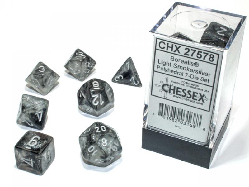 Borealis Polyhedral Light Smoke/silver Luminary 7-Die Set