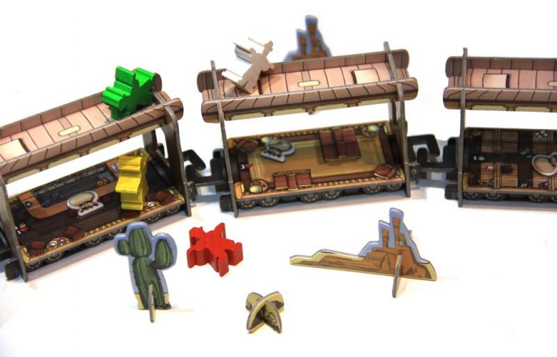 Colt Express board game train and bandits - choo choo!