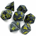 Poly Dice Set (7): Vortex Black/Yellow