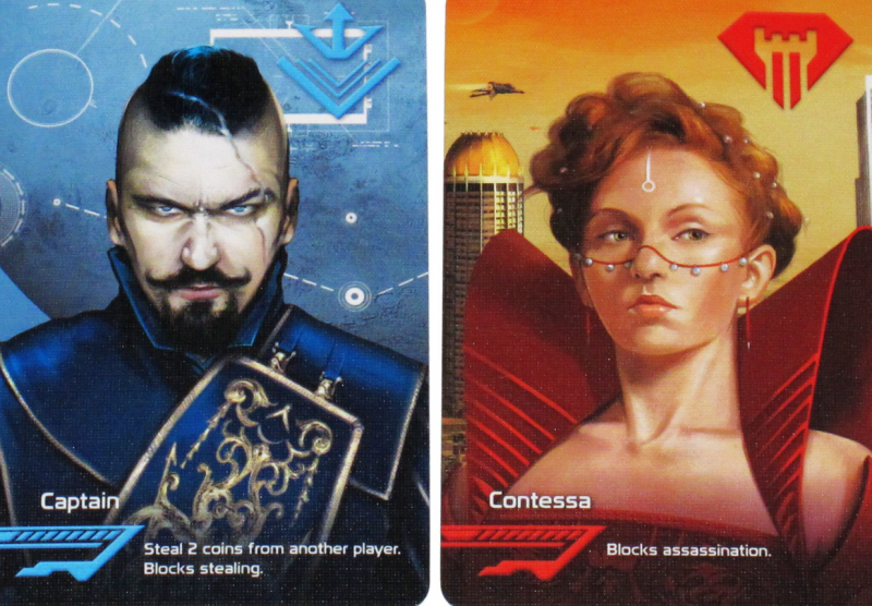 Coup board game characters