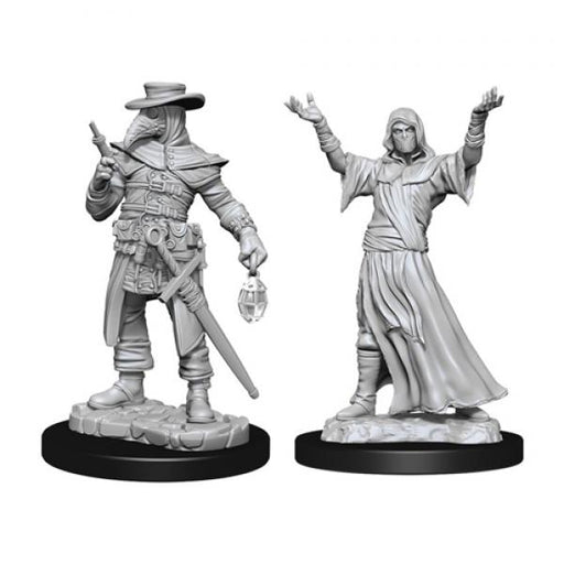 Plague Doctor & Cultist: WizKids Deep Cuts Unpainted Miniatures (W15)