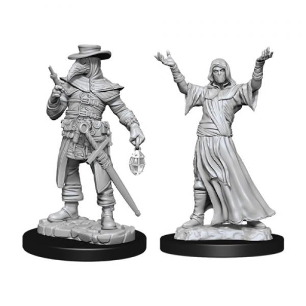 Plague Doctor & Cultist: WizKids Deep Cuts Unpainted Miniatures (W15)