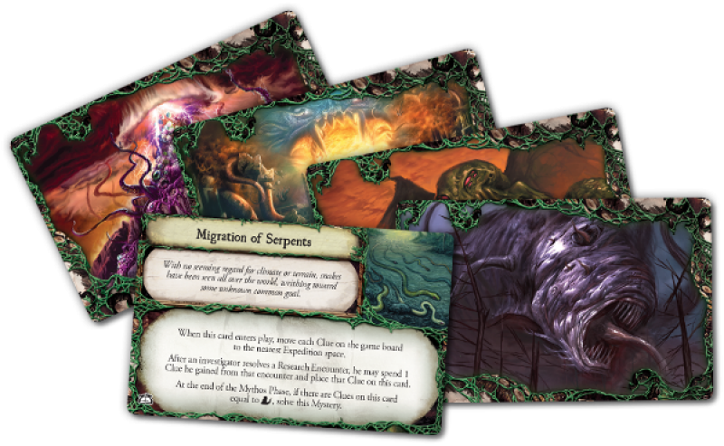 Eldritch Horror Forsaken Lore's creepy components