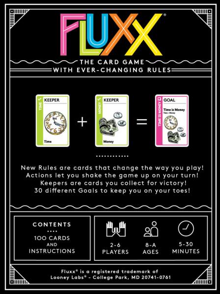 Fluxx 5.0 card game with ever changing rules!