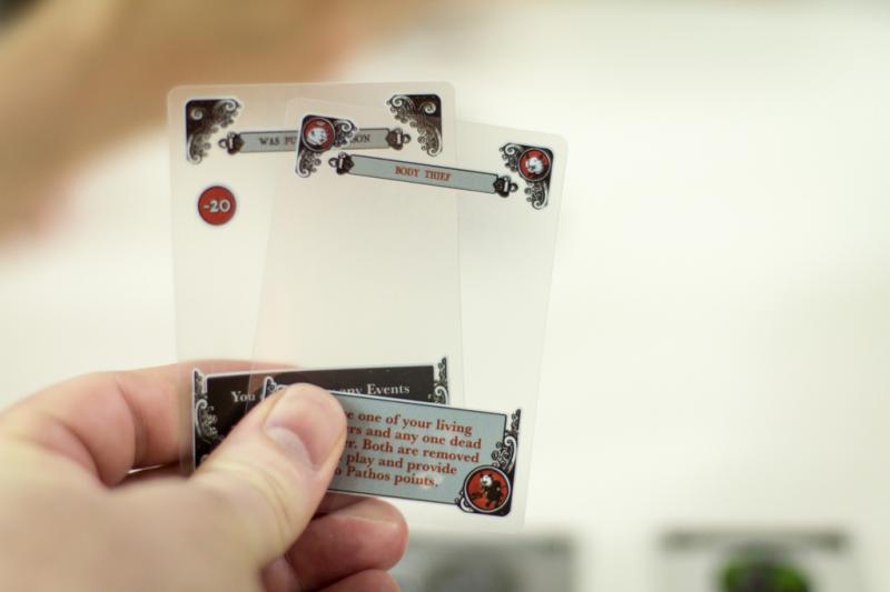 Gloom card game transparent cards