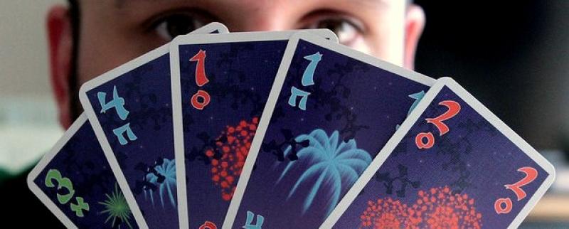 Hanabi board game - a player's hand!