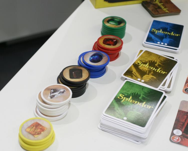 Splendor board game, beautifully made poker chips!