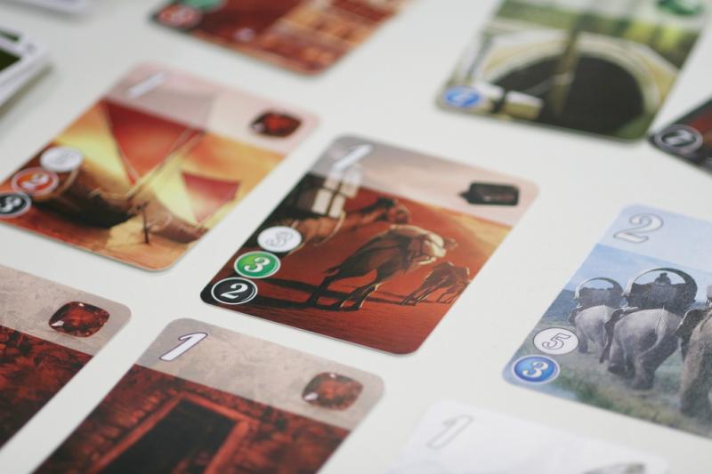 Splendor board game in action