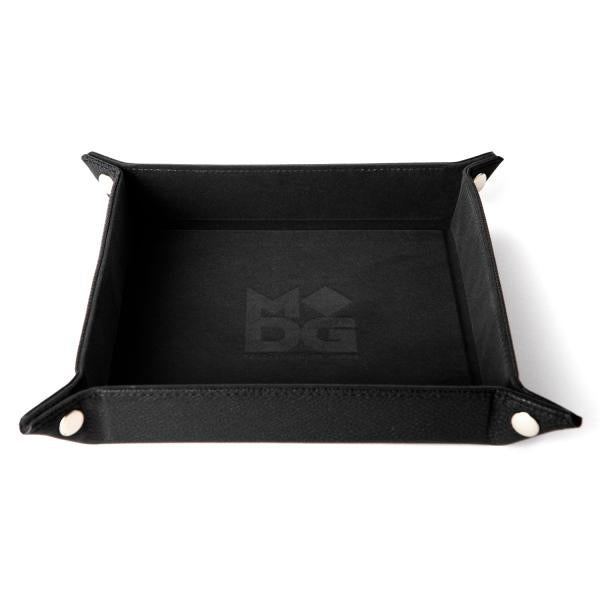 Fold Up Velvet Dice Tray: Black