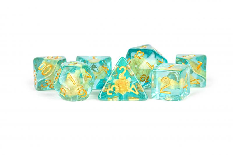 Resin Poly Dice Set: Turtle Dice