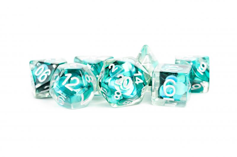 Resin Poly Dice Set: Mermaid Scales