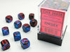 12mm D6 Dice Block (36): Gemini Black-Starlight/Red