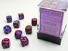 12mm D6 Dice Block (36): Gemini Blue-Purple/Gold