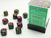 12mm D6 Dice Block (36): Gemini Green-Purple