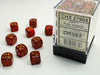 12mm D6 Dice Block (36): Ruby w/Gold