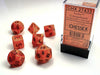 Poly Dice Set (7): Vortex Orange/Black