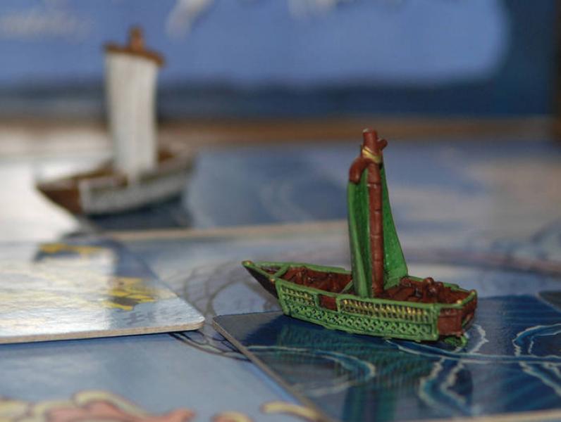 Tsuro of the Seas board game beautiful little ships