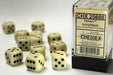 16mm D6 Dice Block (12): Opaque Ivory/Black