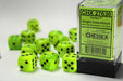 16mm D6 Dice Block(12): Vortex Bright Green/Black
