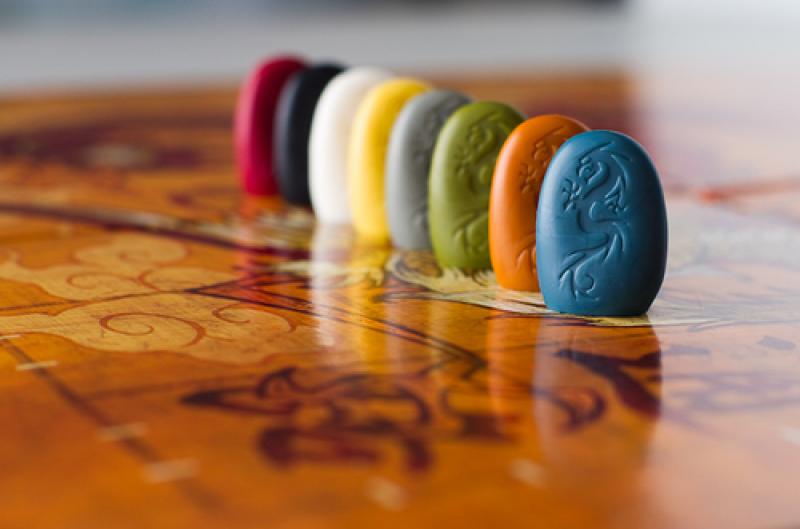 Tsuro board game. Keep your dragon safe!