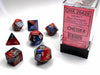 Poly Dice Set (7): Gemini Blue-Red/Gold