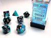 Poly Dice Set (7): Gemini Black-Shell/White