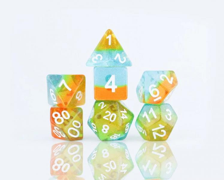 Celestial Ocean Dusk Polyhedral Dice Set - Sirius Dice