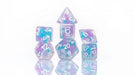 Cotton Candy Glowworm, Glow in the Dark Poly Set - Sirius Dice