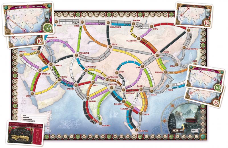 Ticket to Ride: Asia Map Collection introduces new maps
