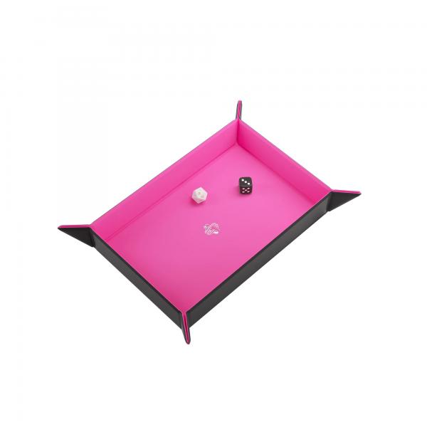 Magnetic Dice Tray Rectangular: Black/Pink