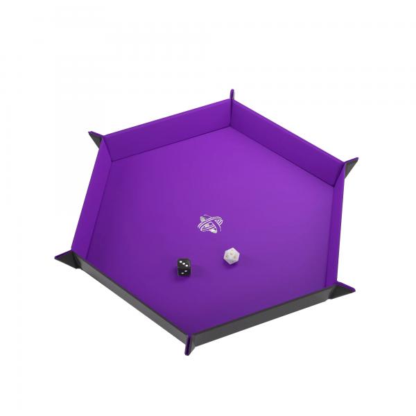 Magnetic Dice Tray Hexagonal: Black/Purple