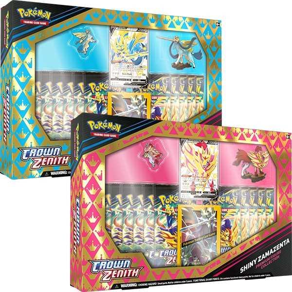 Pokemon TCG: Sword & Shield 12.5 Crown Zenith Premium Figure Collection - Shiny Zacian/Shiny Zamazenta