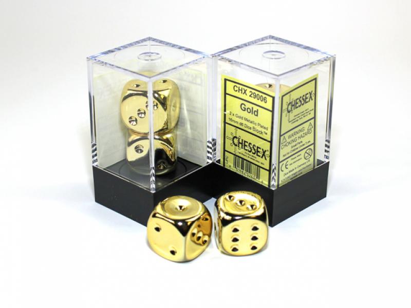 Gold Plated 16mm D6 (2)