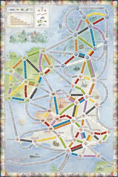 Ticket to Ride: United Kingdom UK map