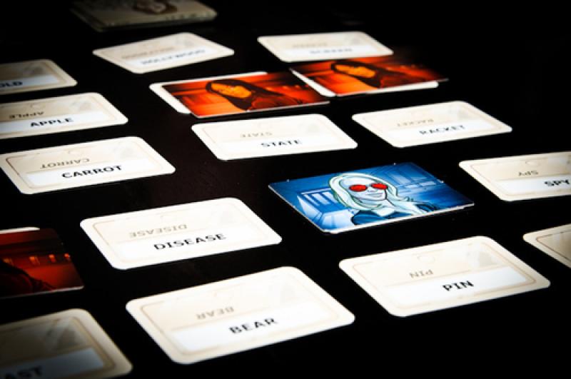 Codenames game mid gameplay