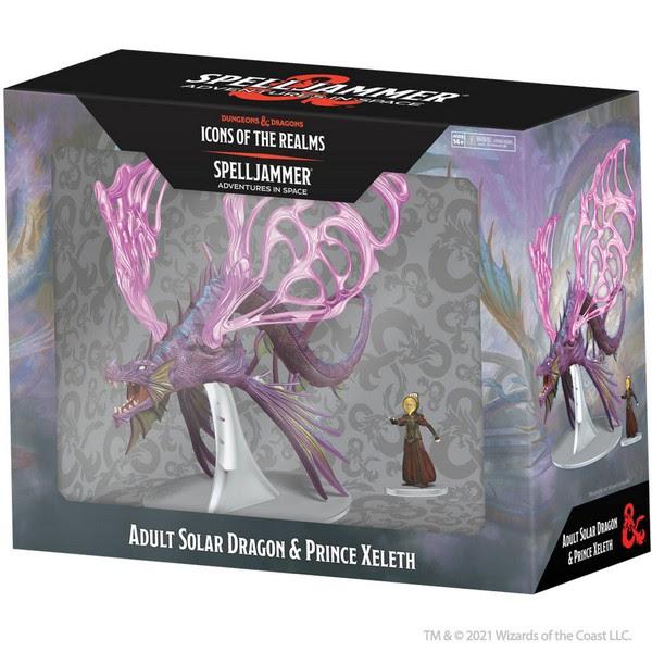 Spelljammer Adventures in Space - Adult Solar Dragon & Prince Xeleth(Set 24): D&D Icons of the Realms Miniatures