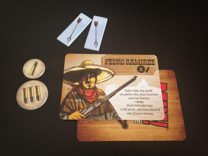 Bang! the Dice Game cards and tokens