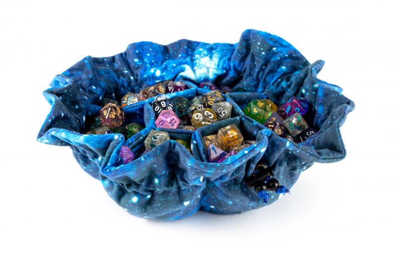 Velvet Compartment Dice Bag: Galaxy