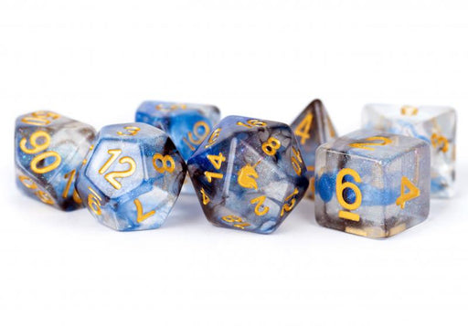 Resin Poly Dice Set: Unicorn Arctic Storm
