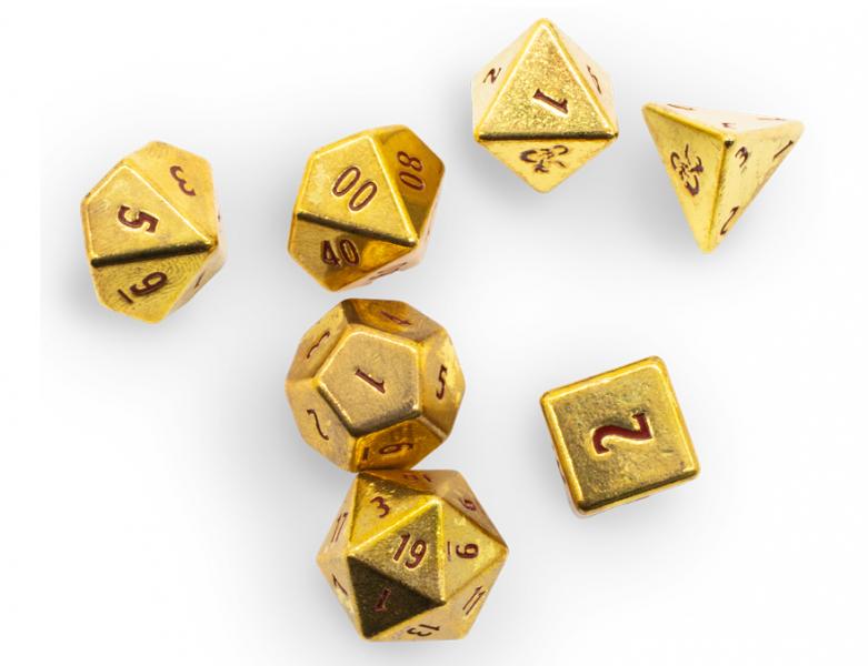 50th Anniversary 7RPG Heavy Metal Dice: D&D