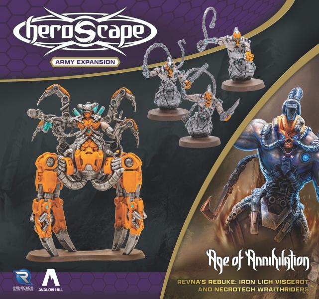 Heroscape: Revna’s Rebuke: Iron Lich Viscerot and Necrotech Wraithriders Army Expansion