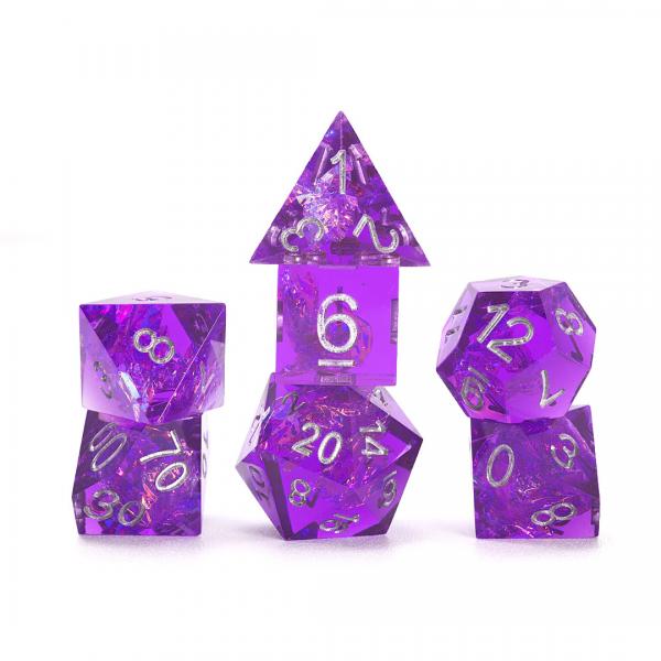 Sharp Purple Fairy 7-Piece Polyhedral Dice Set - Sirius Dice [ Pre-order ]