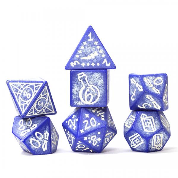 Illusory Stone - Purple Agate 7-Piece Polyhedral Dice Set - Sirius Dice [ Pre-order ]